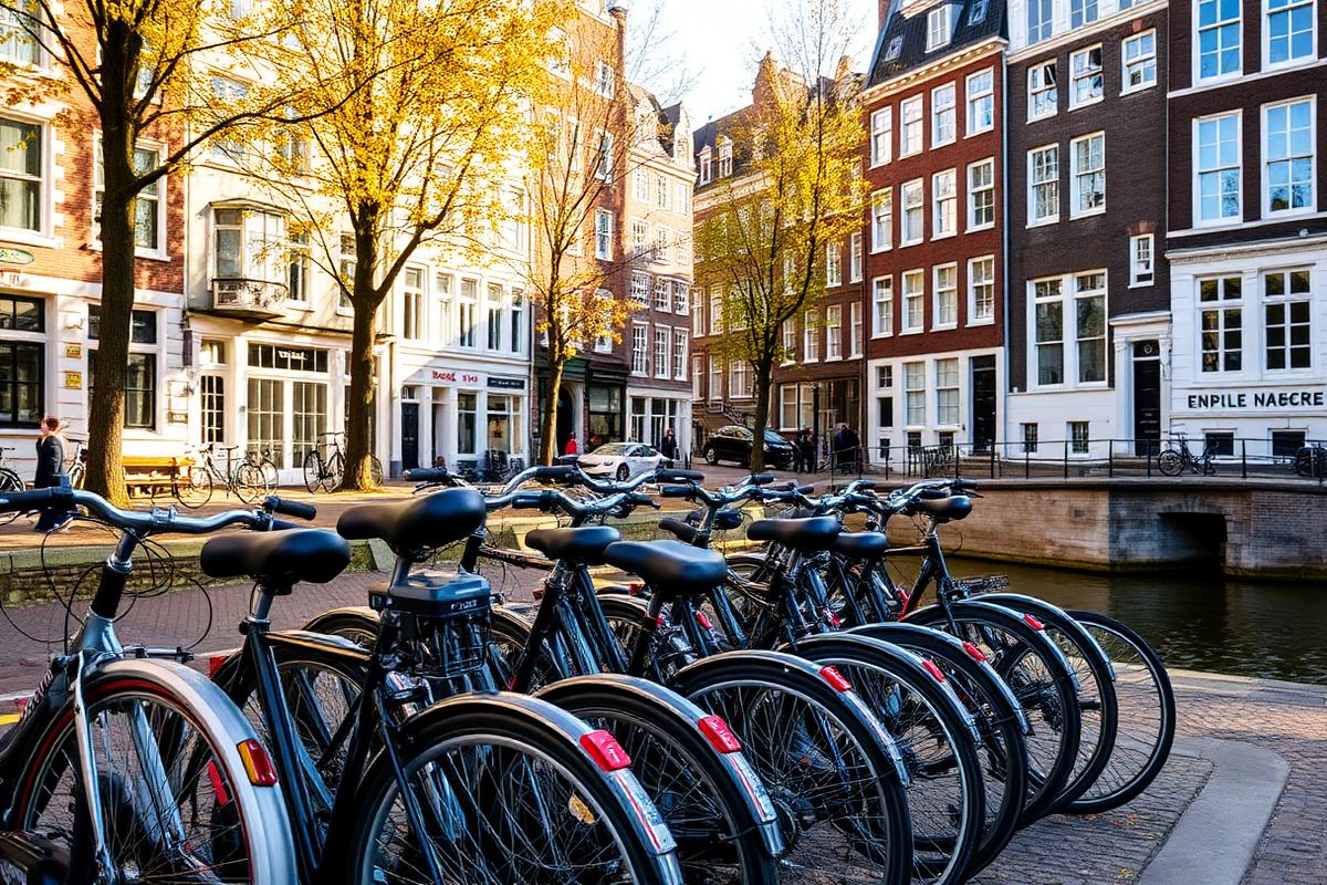 Bicycles parked along a cobbled street in Leuven's old town
